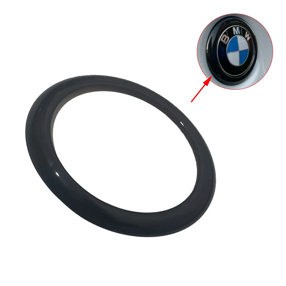 A BMW 1-es Sorozat F20 F21 2011-2019 Modell Autó Hátsó Jelvény Gyűrű Logó Keret Fedezi Dekoráció Trim Fényes Fekete Kép 1