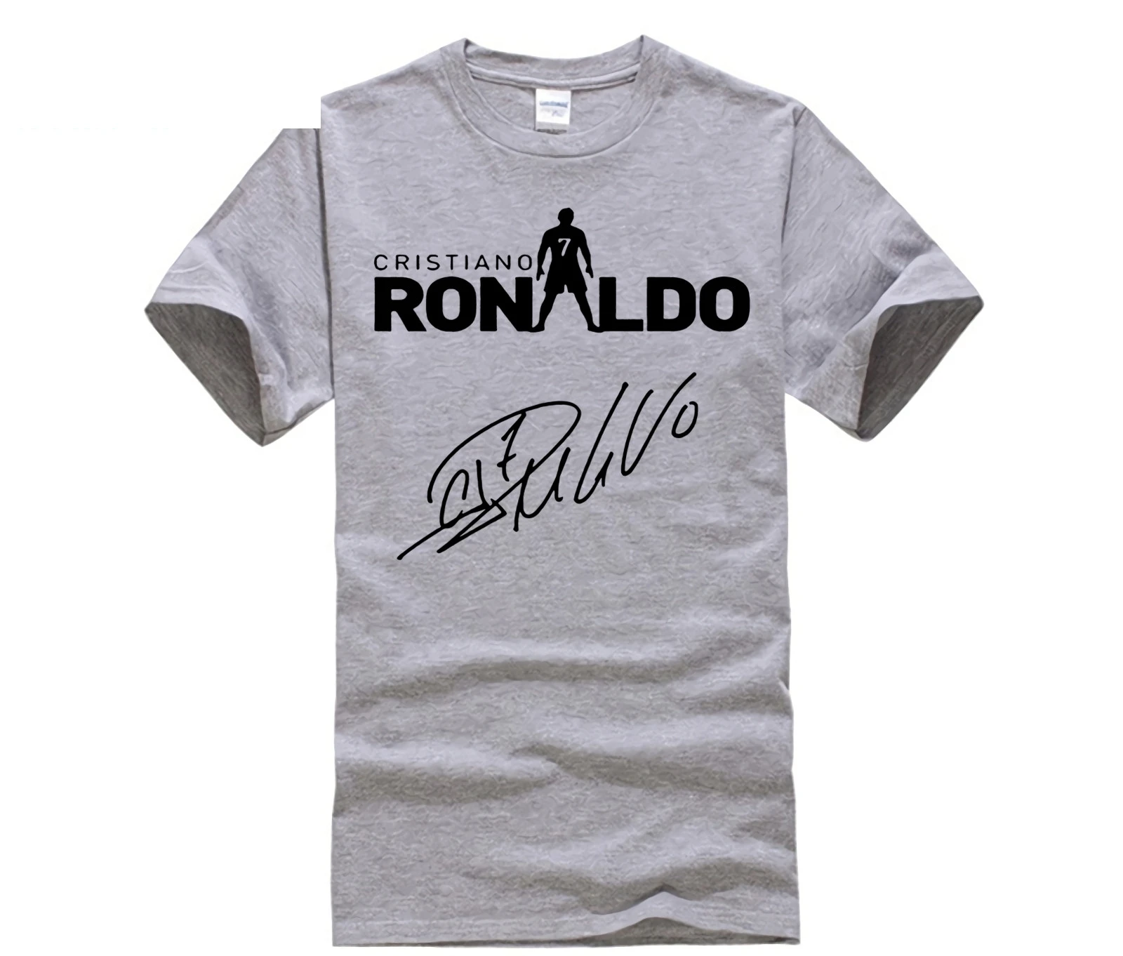 Cristiano Ronaldo Aláírt Cr7 Póló Vagány póló Férfi ruházat o-nyak Divat póló Rajongók Ajándék Kép 1