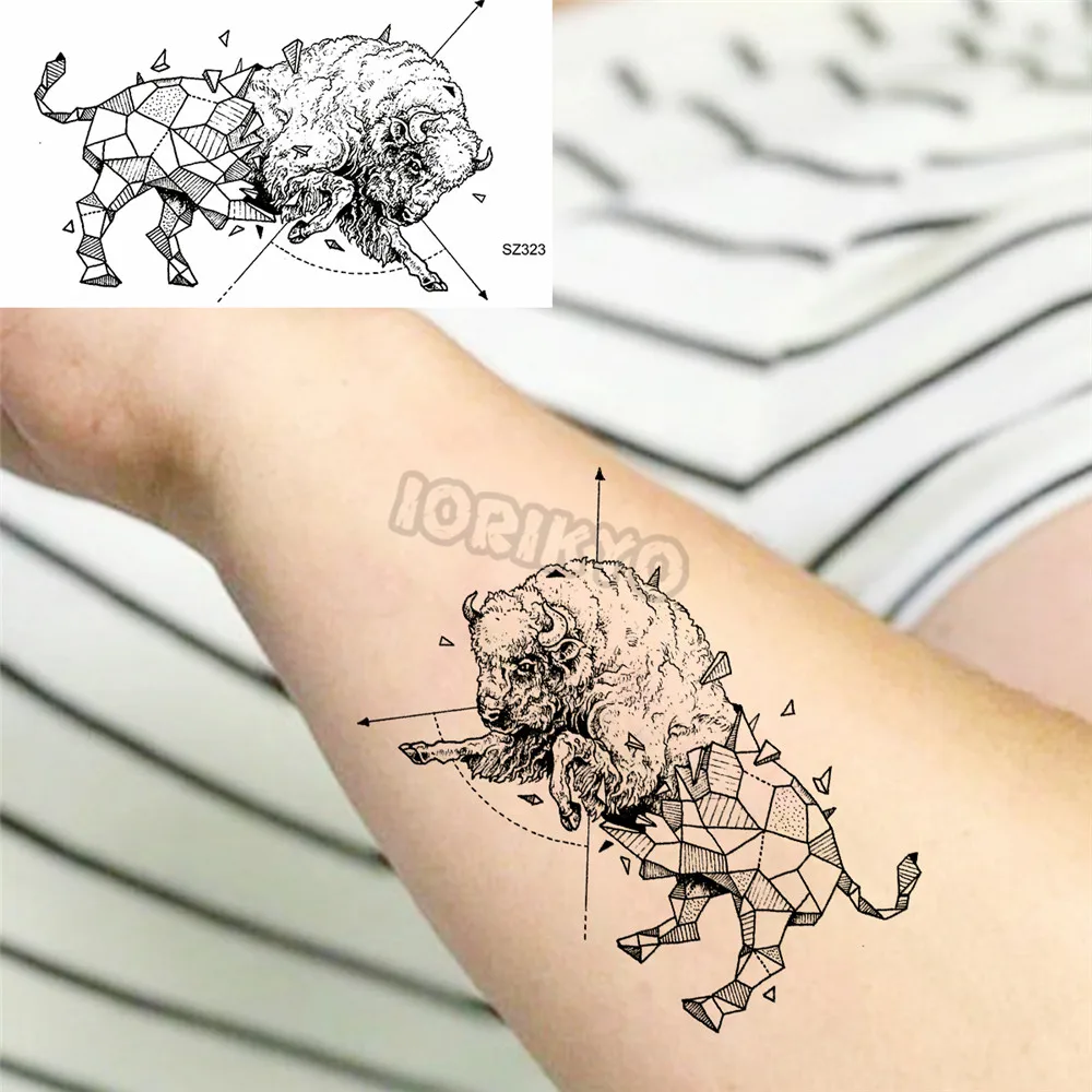 Geometriai Leopárd Ideiglenes Tetoválás A Nők, Lányok Reális Kolibri Gorilla Csikóhal Hamis Tetoválás Matrica Alkar Tetkóimat Kép 1