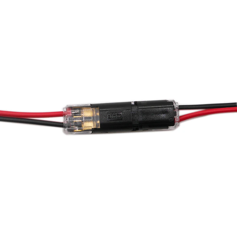 Ingyenes Szállítás 100 Db 2 Pin Módon Tavaszi Skót Lock Csatlakozó 24-18AWG Huzal LED Szalag Gyors Splice Csatlakozó Kábel Törés Kép 1
