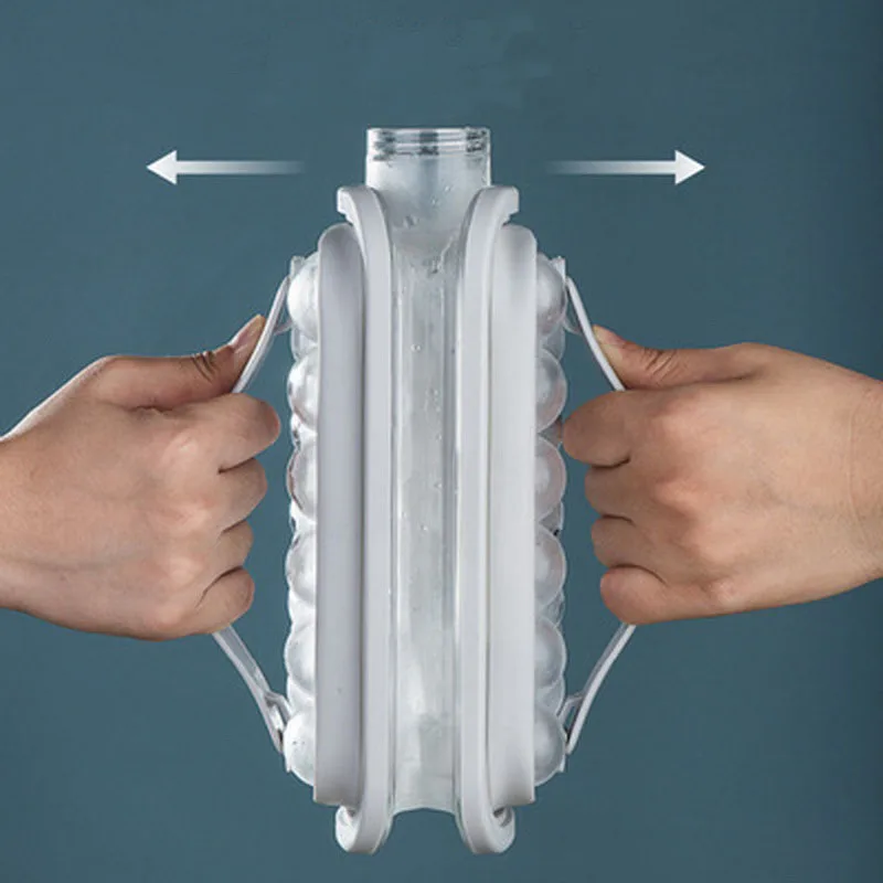 2 in1 Hordozható Jég Labdát Készítő Kreatív Ice Üveg Kocka Tartály Kerek jég, jégkocka tálca penész jégkocka készítő Bár Konyhai Eszköz Kép 1