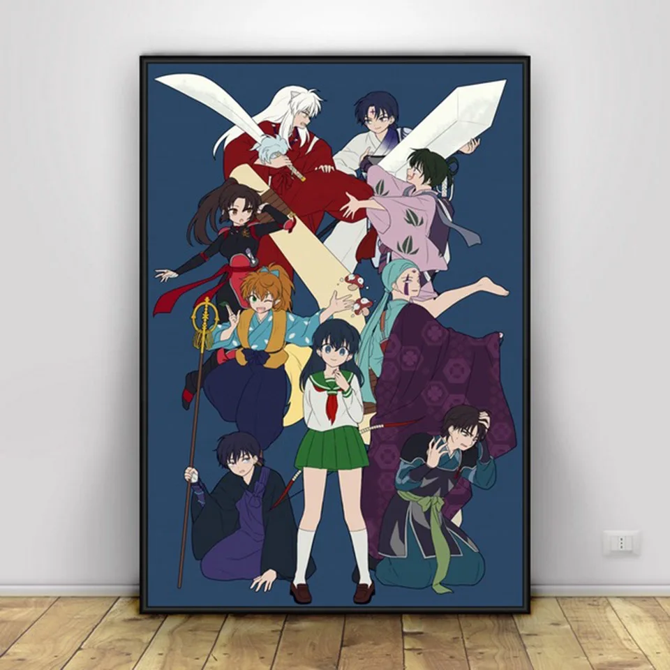 Északi Nyomatok Festmény Wall Art Japán Anime Inuyasha Plakátok Modern Lakberendezés Vászon Nappali Moduláris Képek Nem Bekeretezett Kép 1