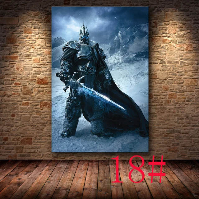 Keret nélküli A Plakát, Dekorációs Festés, a World of Warcraft 8.0 Térkép HD Vászon, Vászon Festmény Cuadros Wall Art a Vásznon Kép 1