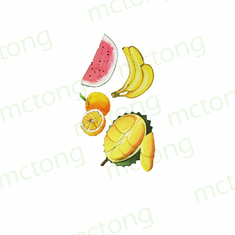 Vízálló Ideiglenes Tetoválás Matrica Gyümölcs, Görögdinnye, Banán Durian Művészeti Hamis Flash Tetoválás Tatouage a Lány, Nők, Férfiak, Gyerekek Kép 1