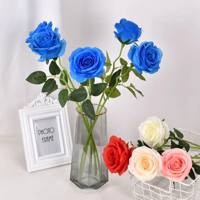 50cm Egyetlen Mesterséges Rose Selyem Virág, Valentin-Napi Ajándék, Esküvő-Home Hotel Asztal Dekoráció Hamis Virág Rózsa Csokor Olcsó Kép 1