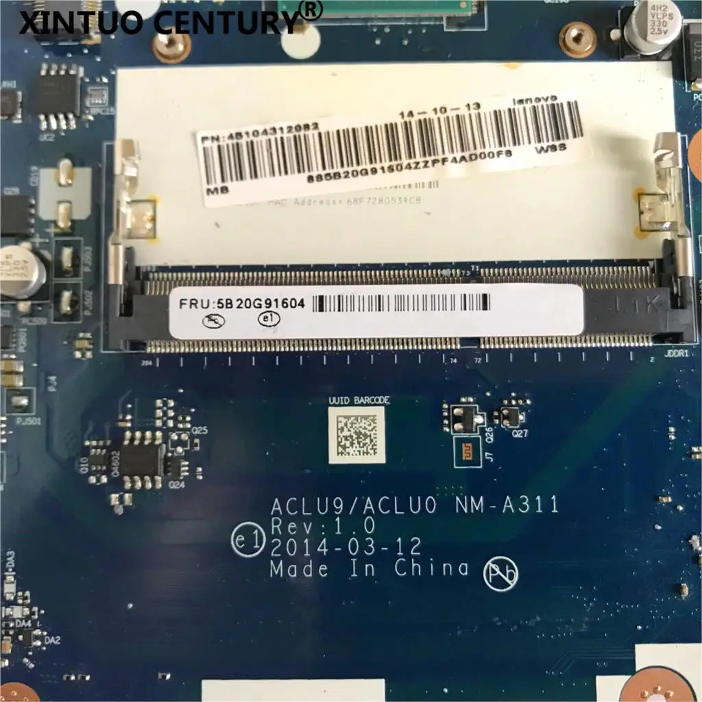 NM-A311 Alaplap a Lenovo G50-30 ACLU9 ACLU0 NM-A311 laptop Alaplap N3540 3530 CPU Kompatibilis N2840 2830 alacsonyabb CPU Kép 1