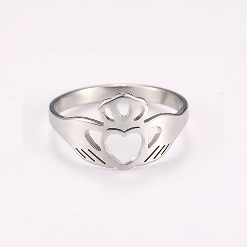 Unift Hercegnő Korona Szív Gyűrű A Nők Mese A Szerelem Ujja Gyűrűk Romantikus Pár Ékszer Eljegyzési Ajándék, Esküvői Zenekar Kép 1
