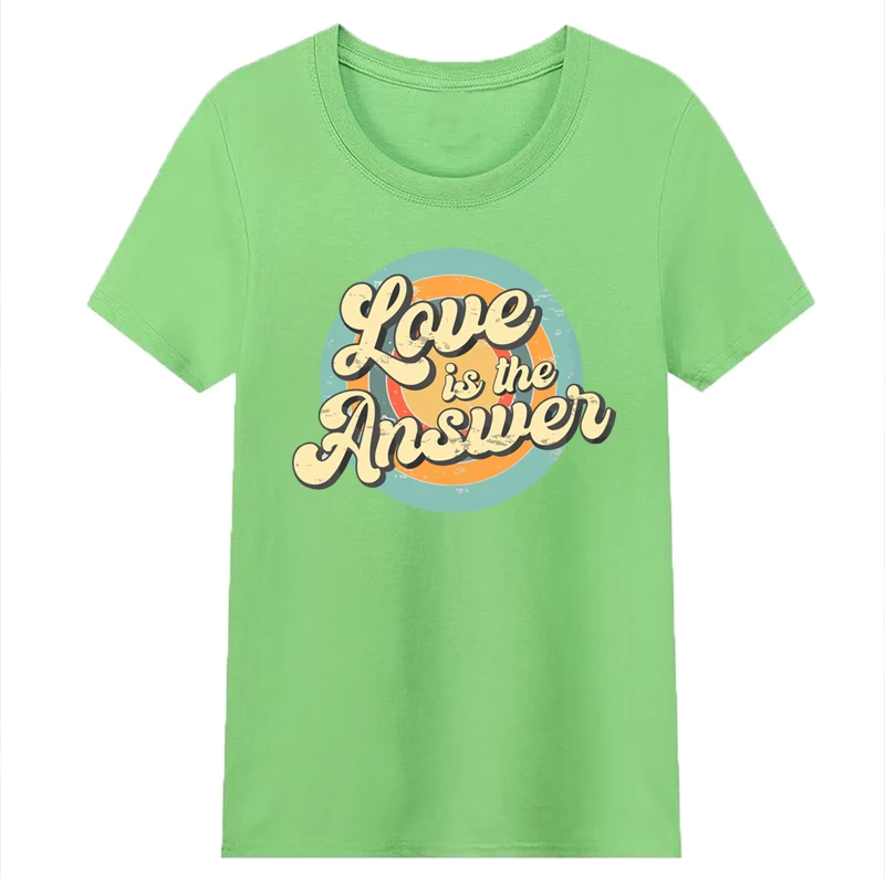 A szerelem A Válasz, Retro Keresztény póló Nők Harajuku Ruhát Jézus Hit Vintage T-shirt Laides Streetwear Tshirt Hajó Kép 1