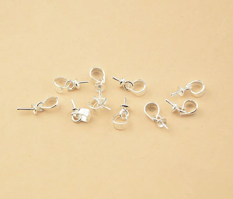 20DB Nagykereskedelmi DIY termelési ékszerek, kiegészítők fülbevaló kezét ezüst tű szúrás gyöngy ékszerek-kristály női ajándékok Kép 1