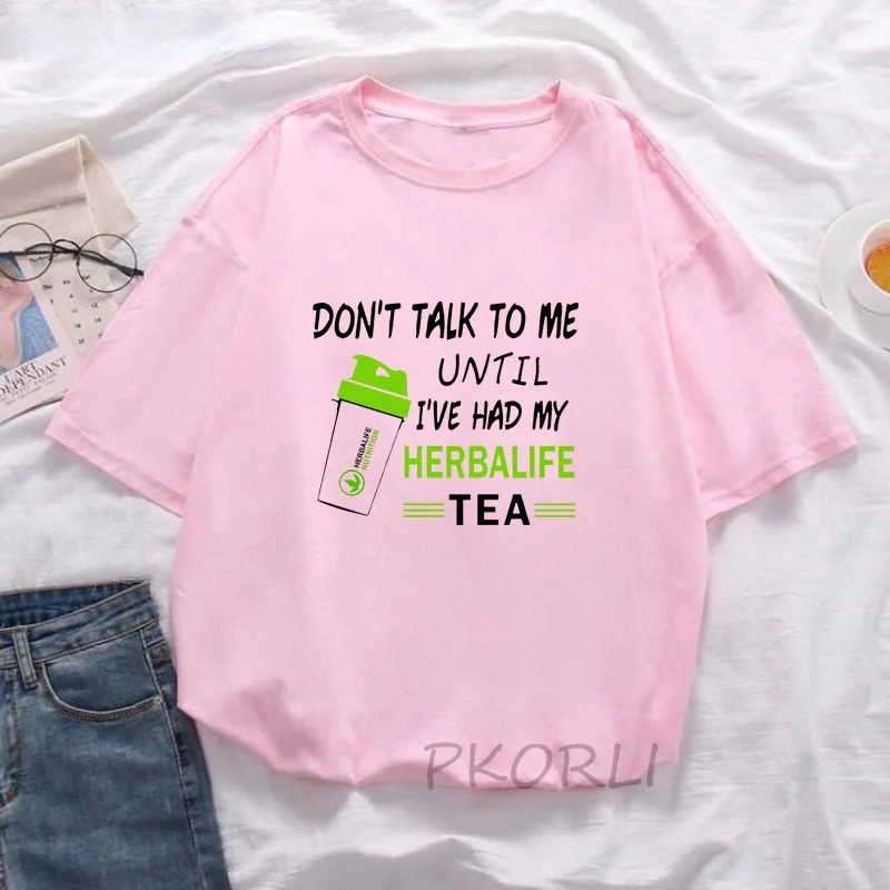 Herbalife Tea T-shirt a Nők Ne Beszélj Nekem Herbalife Táplálkozási Póló Női Ruházat Nyári Pamut Rövid Ujjú Vicces Maximum Kép 1