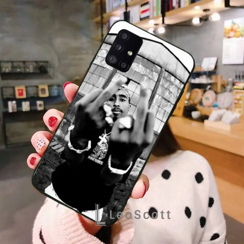 Tupac 2Pac Amaru Shakur Telefon tok Samsung A40 A50 a51-es A71 A20E A20S S8 S9 S10 S20 Plusz megjegyzés 20 ultra 4G 5G Kép 1