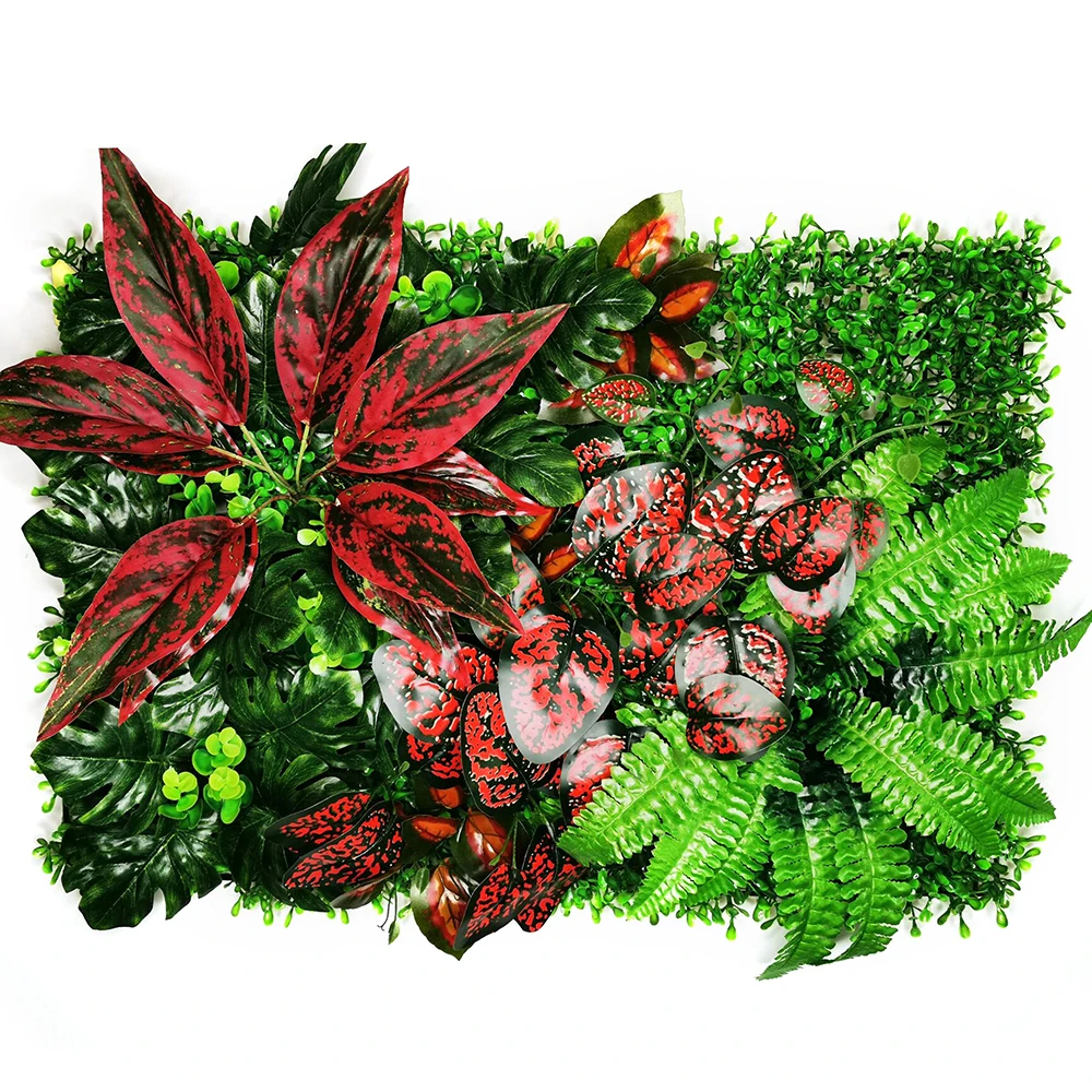 Mesterséges Növény Rattan Hamis Panel Gyep Szimuláció Gyep, Zöld Levél, Fű, Szubtrópusi Hálós Rács Fali Dekoráció Kép 1