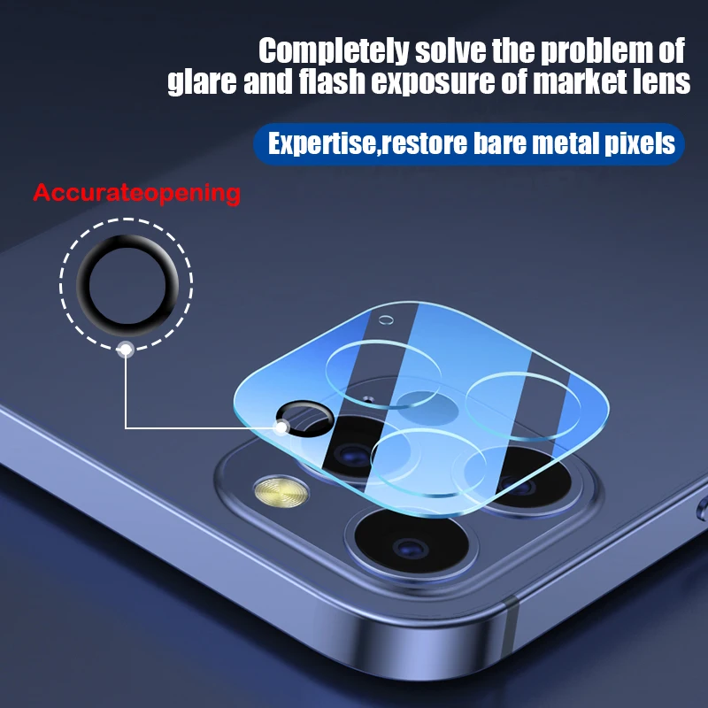 Kamera Edzett Üveg iPhone 11 12 Pro képernyővédő fólia XR X XS Max 7 8 Plusz SE 2020 Teljes Borító Lencséjét Védő Üveg Film Kép 1