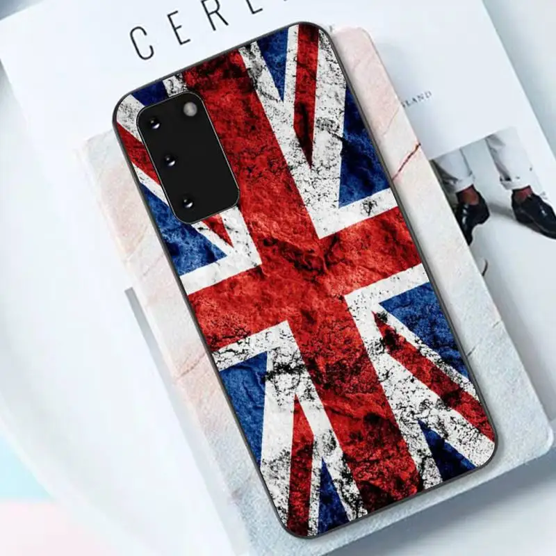 TOPLBPCS angliában brit angol brit zászló Szilikon Fekete Telefon tok Samsung S6 S10 5G S7 SZÉLÉN S8 S9 S10 S20 PLUSZ S10Lite Kép 1