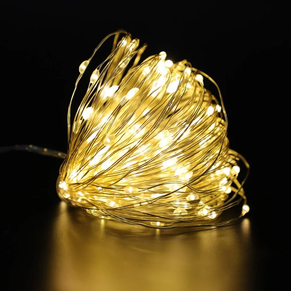 Új Év Led Garland Karácsonyi fények 1m/2m/3m/5m/10m Karácsonyi Díszek 2022 Girland Tündér String Fények USB-elemes Kép 1