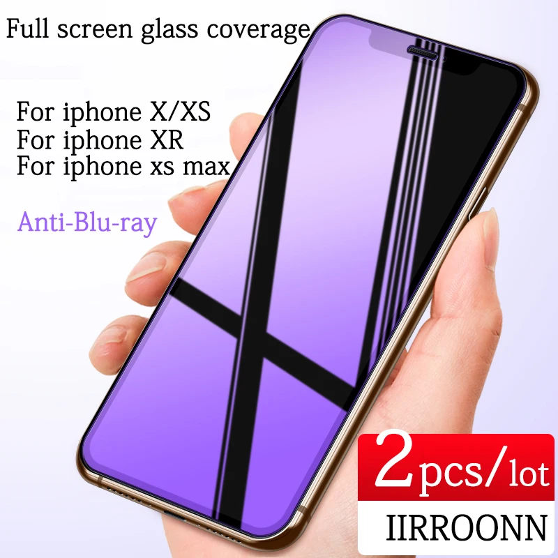 2db/sok 9H Edzett Üveg iphone X XS XR XS MAX képernyővédő fólia Teljes Borító Üveg iphone xs max xr xs x Védőfólia Kép 1