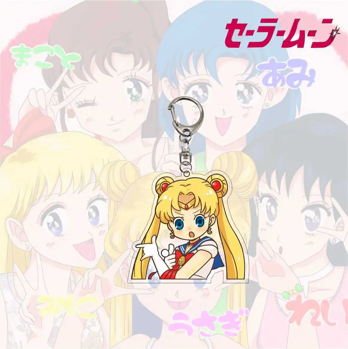 Japán Anime Gyönyörű Lány Kulcstartó Figurák Cosplay Akril kulcstartó Gyűrű Autós Kulcstartó keychains Kiegészítők, Bizsu Nő Ajándékok Kép 1