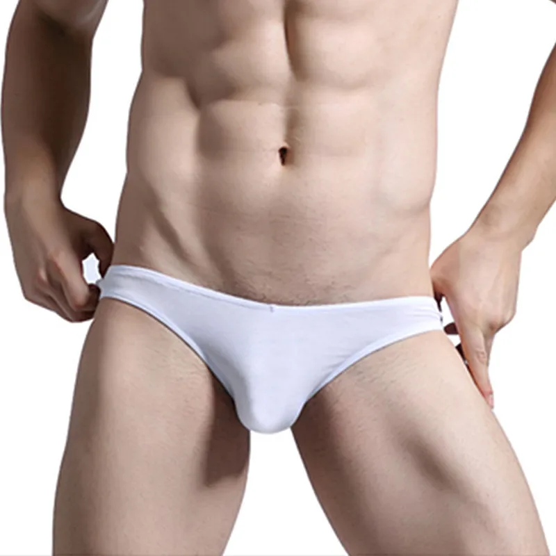 Új vékony modell férfiak szexi fehérnemű alacsony-derék kis háromszög rövidnadrág szilárd 6 színű Kiváló minőségű 6db/SOK férfi alsónadrág Kép 1
