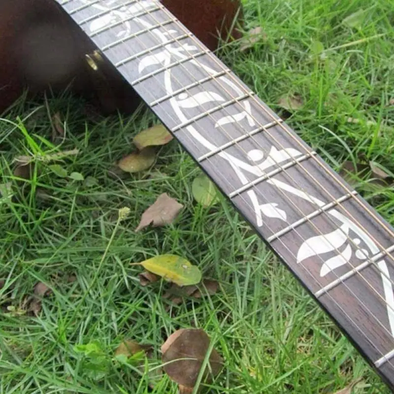 Elektromos Gitár Fingerboard Matricák Gitár Rész Húrok Guitarra Matrica Minta Ukulele Eszköz Levél Tartozékok Fretb J0s2 Kép 1