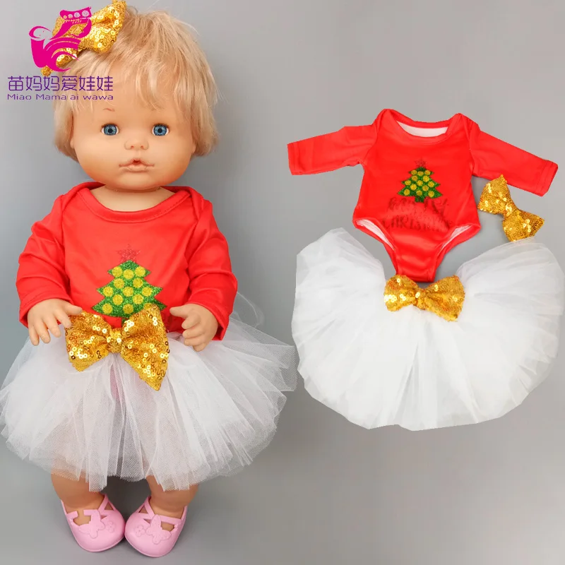 16 inch Nenuco baba ruhák piros mikulás pizsama szett illik 38cm Ropa y su Hermanita baba ruhák Kép 1