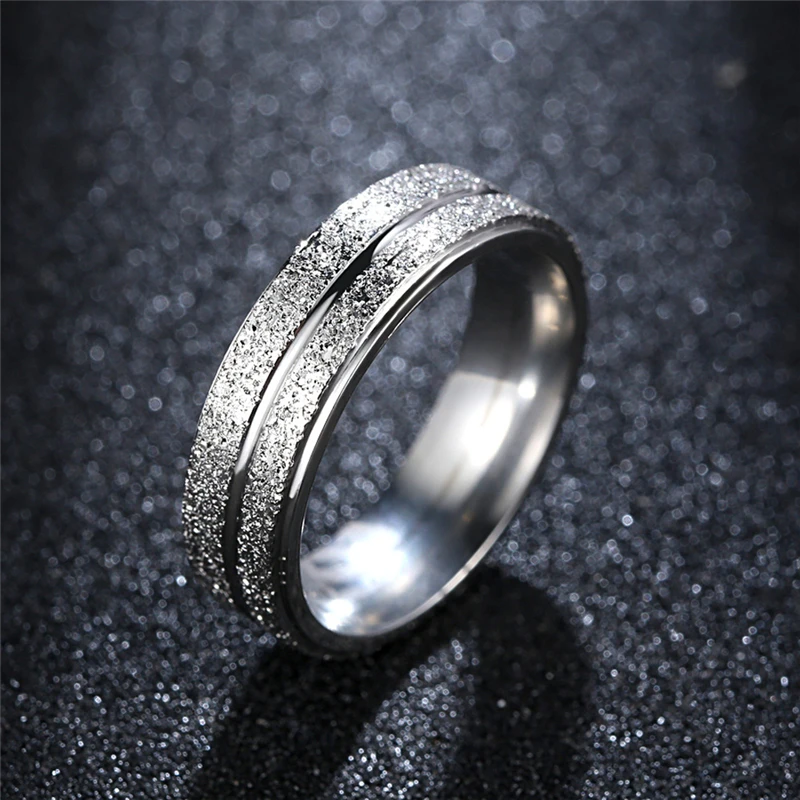 2020 Meleg Eladási Kellékek Gyűrűk Ember Rozsdamentes Acél 6mm Ujj Gyűrű Esküvői Zenekar Bague Divat Ékszerek Évfordulót Ajándékok Kép 1