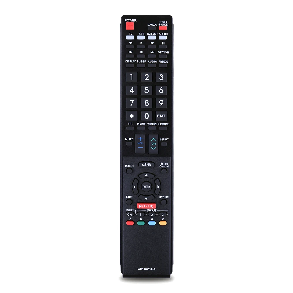 Új GB118WJSA A Sharp AQUOS TV Távirányító NETFLIX LC-60LE832U LC-60LE830U LC-70LE650U LC-60LE650U LC-70C7500U LC-80C6500U Kép 1