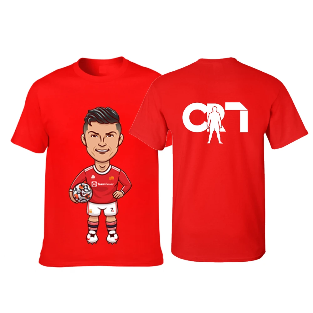 Új CR7 rövid ujjú póló férfi/női póló Karakter Cristiano Ronaldo 7. 3D nyomtatott túlméretezett póló Unisex felső Kép 1