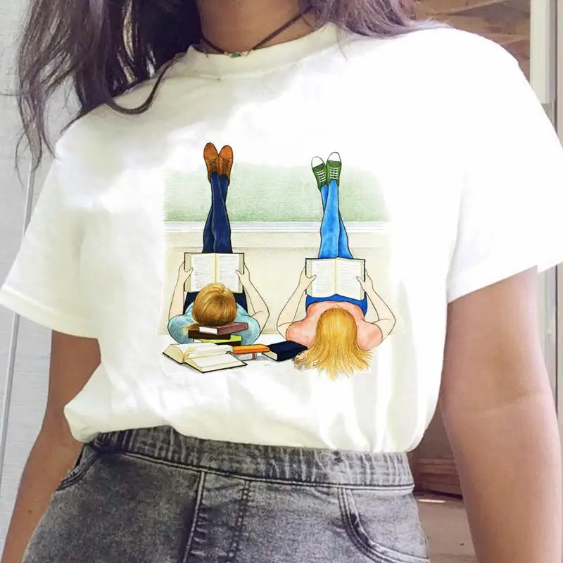Női Póló Grafika Szép Akvarell Barátság Húgom Barátai Top Divat Póló Női Rajzfilm T-shirt Rövid Ujjú Ruha Kép 1