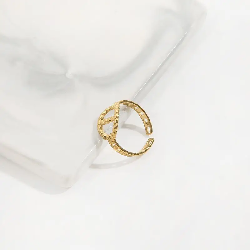 CARLIDANA 2021 Trendi Bijoux CD-Állítható Gyűrű Divat Üreges Disznó Orra Gyűrű Aranyozott Rozsdamentes Acél Ékszerek Nők Kép 1