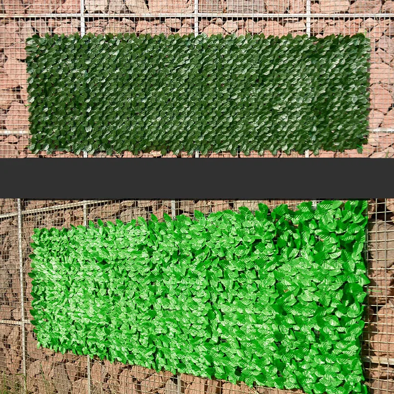 3m x 1m Mesterséges Fedezeti Borostyán Levél Kert Kerítés Roll Adatvédelmi Képernyő Fal Ál Ivy Szőlő Levél Dekoráció, Kültéri, Fedett Kerti Kép 1