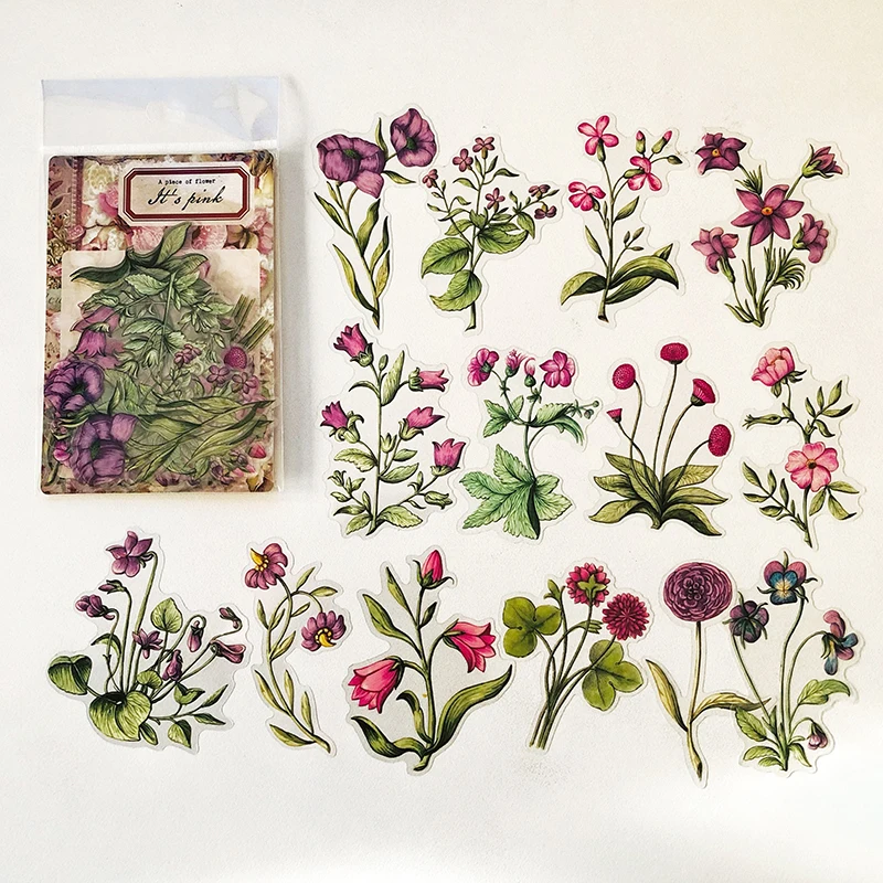 40 db Kristály Tinta Nagy Méretű Növények, Virágok Vízálló Dekorációs Matrica Kép 1