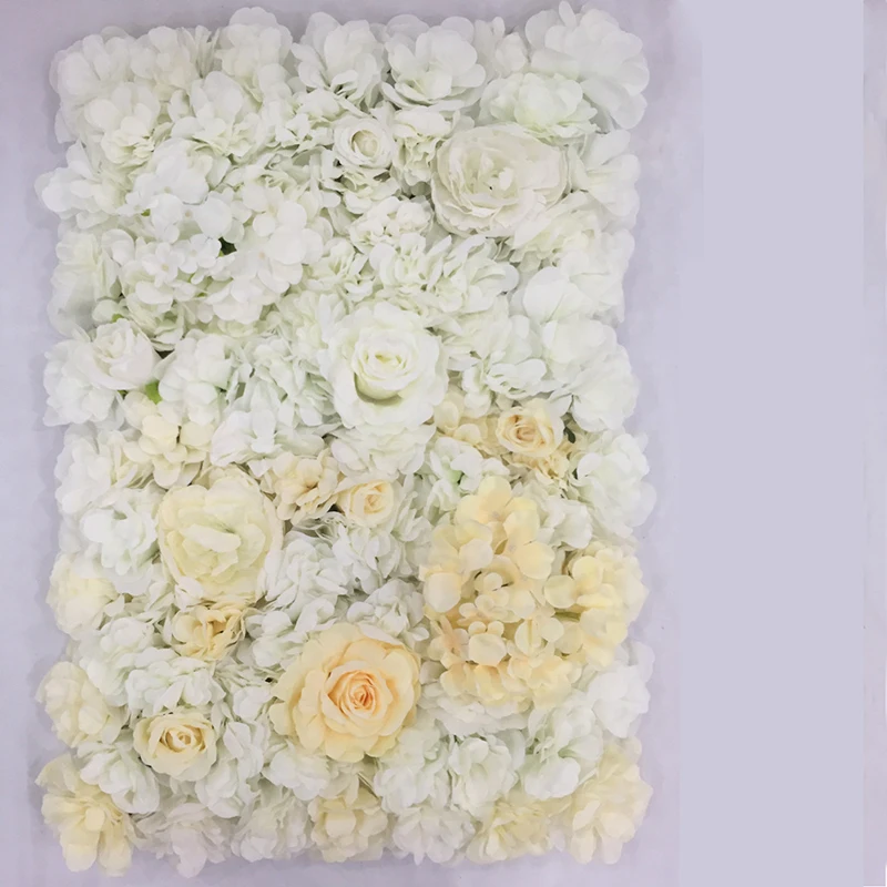 60x40cm művirágok DIY Esküvői Dekoráció Virág Fal Panelek Selyem Rózsa Virág Lila Romantikus Esküvői Háttér Kép 1