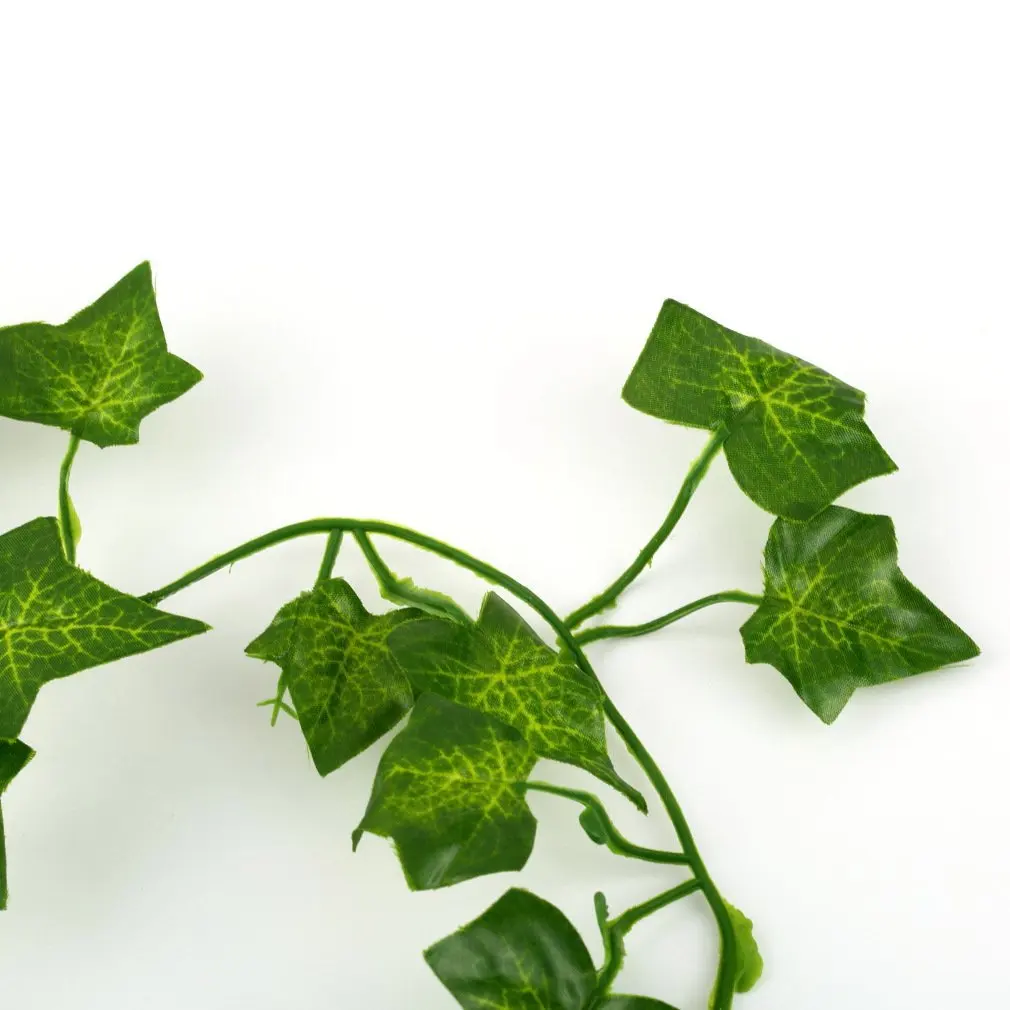 2M Mesterséges Ivy green Leaf Garland Növények Szőlő Hamis Lombozat, Virág lakberendezés Műanyag Mesterséges Virág Rattan string Kültéri Kép 1