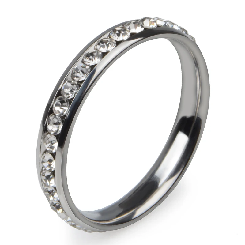 316L Rozsdamentes Acél Gyűrű, Arany Színű Strasszos Burkolt Gyűrűk Karácsonyra Női & Férfi Gyűrű Ajándékok Kép 1