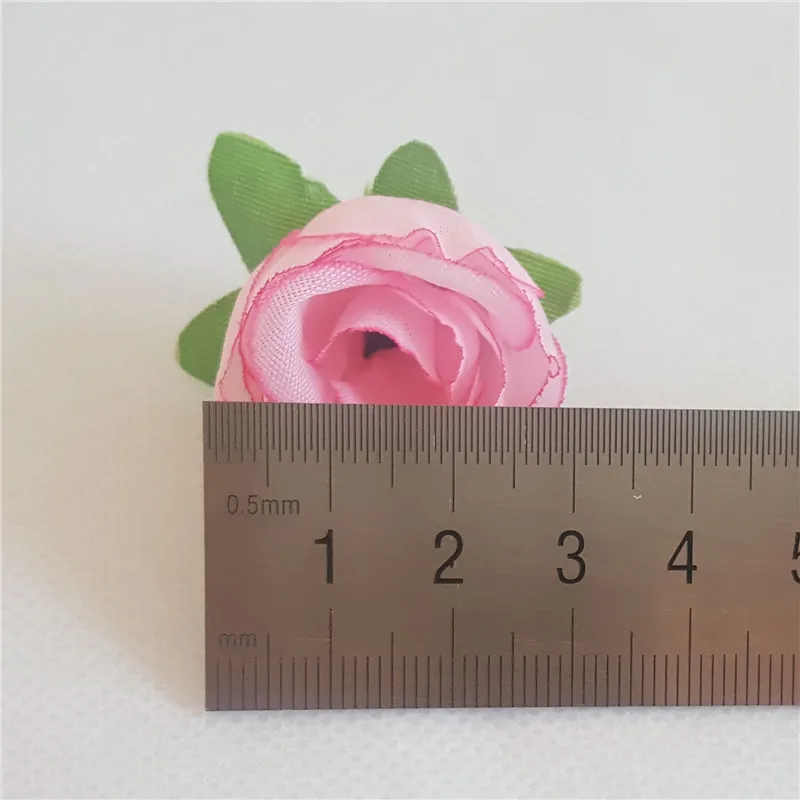 20 Db/sok 3Cm Mesterséges Selyem Virág Fejét Rose Esküvői Haza Party Dekoráció DIY Fejdísz Garland Hamis Virág Kép 1