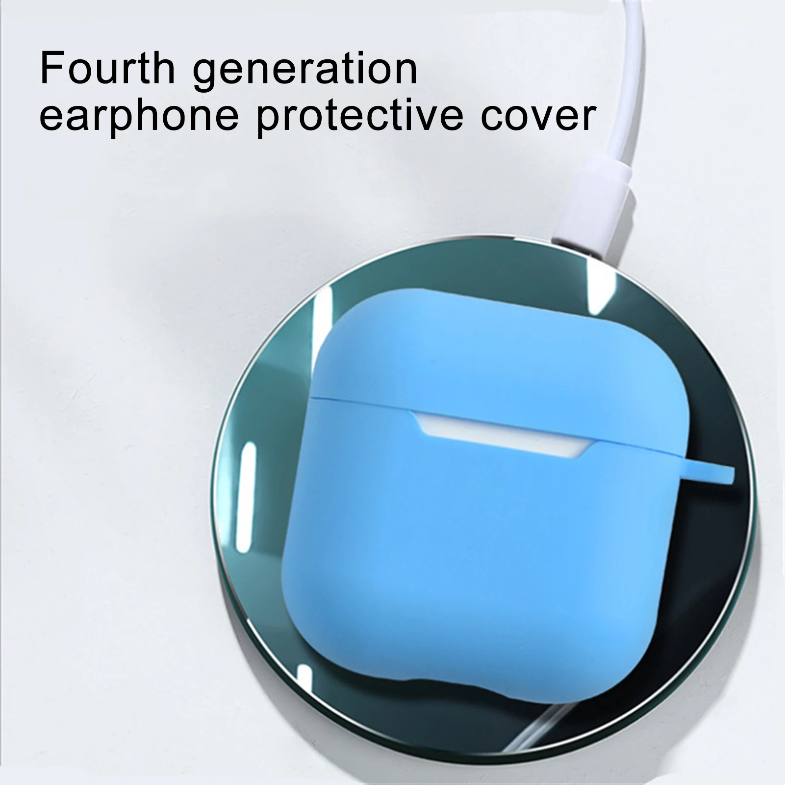 Porvédett Puha Szilikon Vezeték nélküli Bluetooth-kompatibilis Fülhallgató Esetben védőburkolat Fejhallgató-Tok a Airpods Pro 4 Kép 1