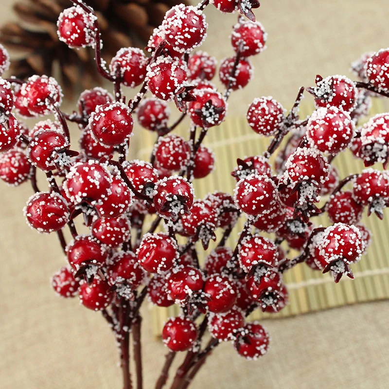 Mesterséges Hab Piros Bogyós gyümölcsök, Gránátalma Ág DIY virágkötészeti Fotózás, Esküvői Kellékek, Karácsonyi Party Otthon Dekoráció Kép 1