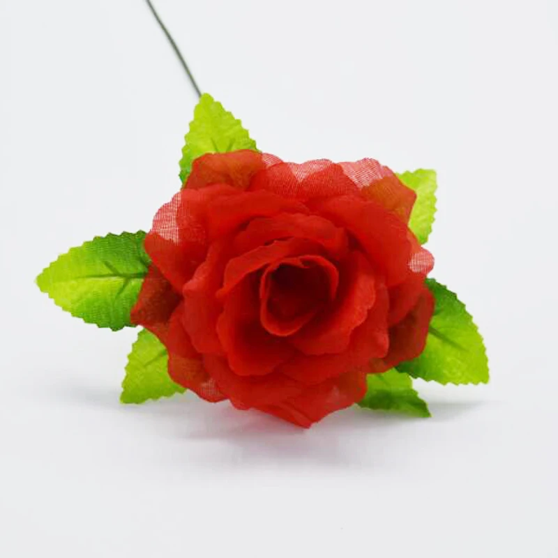 50pcs 10cm Mesterséges Selyem Rózsa, Kézműves Virág Fejét Esküvői Dekoráció Hamis Virág DIY Arany Virág Fal fleurs artificielle Kép 2