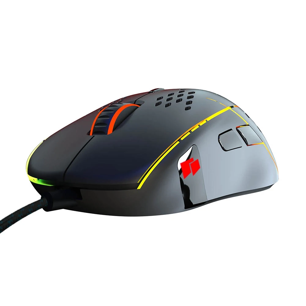 Gaming mouse HIPER Aero-2-fekete (USB, 8 gomb, 6400 dpi, RGB háttérvilágítás) Kép 2