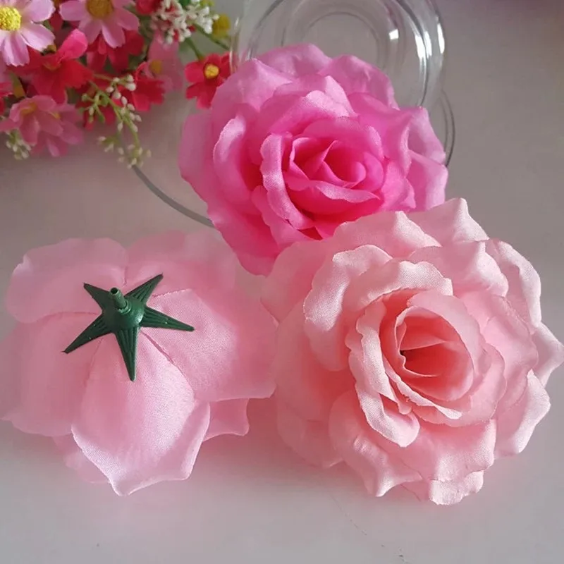100 10cm Rózsa Virág Feje SZÁRAZ Esküvői Szimuláció Kézműves Gyönyörű Mesterséges Beltéri Nappali Szakaszban Holiday Party Dekoráció Kép 2