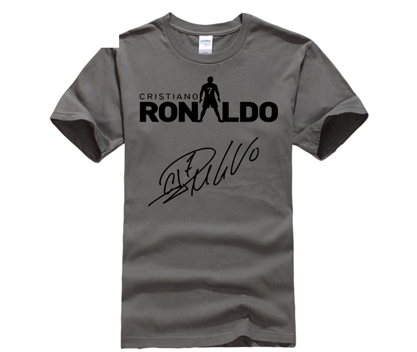 Cristiano Ronaldo Aláírt Cr7 Póló Vagány póló Férfi ruházat o-nyak Divat póló Rajongók Ajándék Kép 2