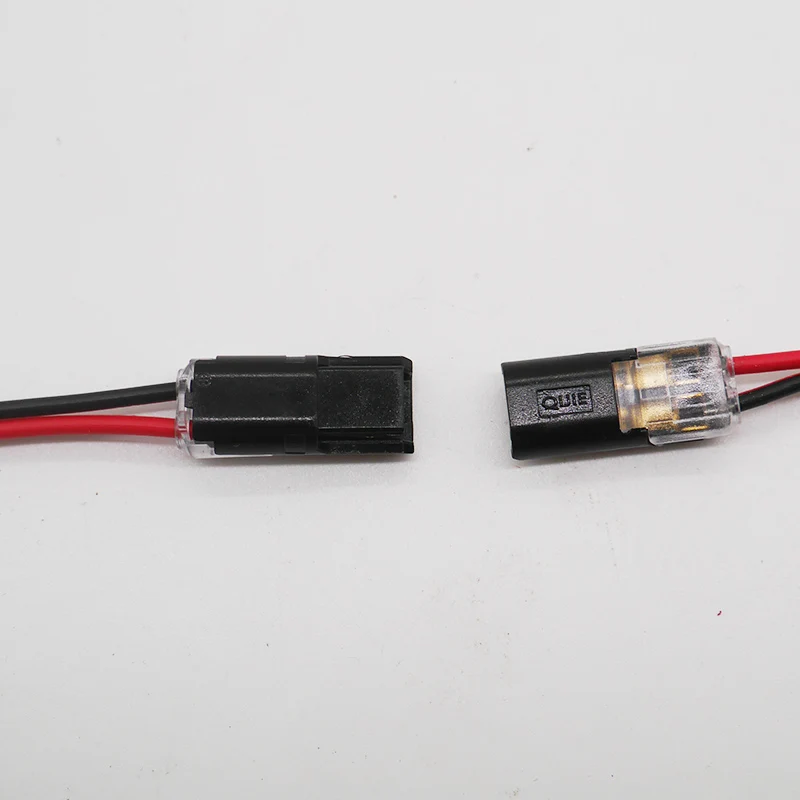 Ingyenes Szállítás 100 Db 2 Pin Módon Tavaszi Skót Lock Csatlakozó 24-18AWG Huzal LED Szalag Gyors Splice Csatlakozó Kábel Törés Kép 2