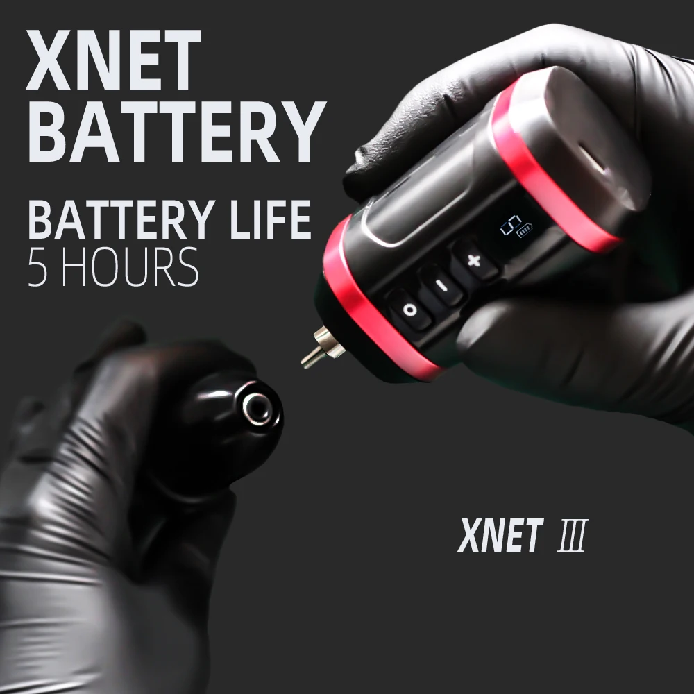 XNET G3 Hordozható, Vezeték nélküli, Tetoválás akkumulátor RCA AUDIO DC Csatlakozó Tetoválás Tápegység Gyors Chargering a Rotary Tetováló Gép Kép 2