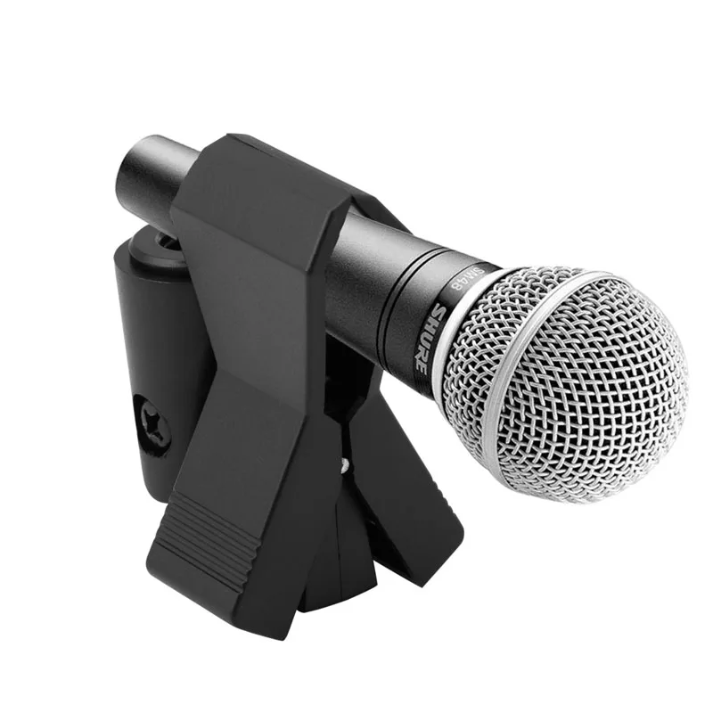 OOTDTY Új Mikrofon, Mikrofon Állvány, Tartozék Műanyag Csipesz Csipesz tartó Hegy Rugalmas, Fekete Kép 2