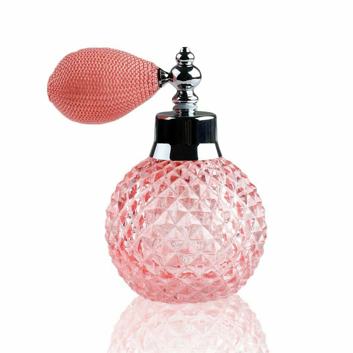 Légzsák Parfümös Üveg K9 Kristály Spray 100ml Porlasztó Újratölthető Gyémánt Minta Luxus Hordozható Átlátszó/Rózsaszín Kozmetikai Ajándék Kép 2