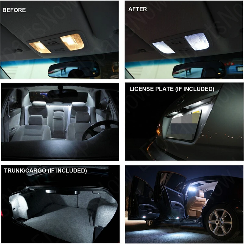 szuper fényes Belső led Autó világítás Daewoo musso fj zárt búra izzó autók Kép 2