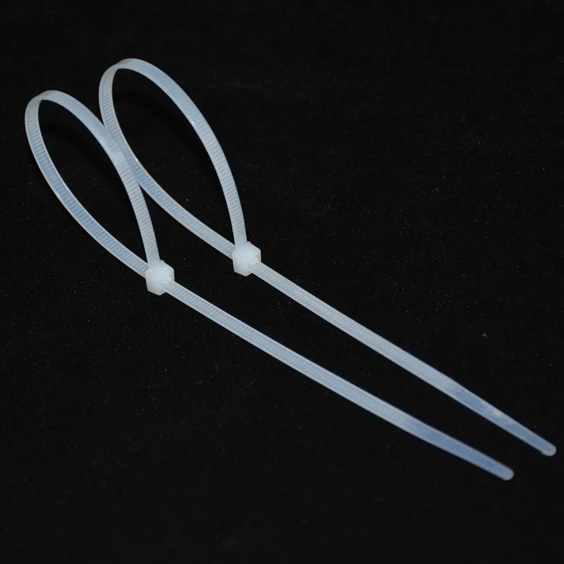 Én-zár műanyag, nylon nyakkendő 100 DB fekete-fehér kábel nyakkendő rögzítő gyűrű-kábellel kösse zip pakolások heveder nylon kábel döntetlen Kép 2