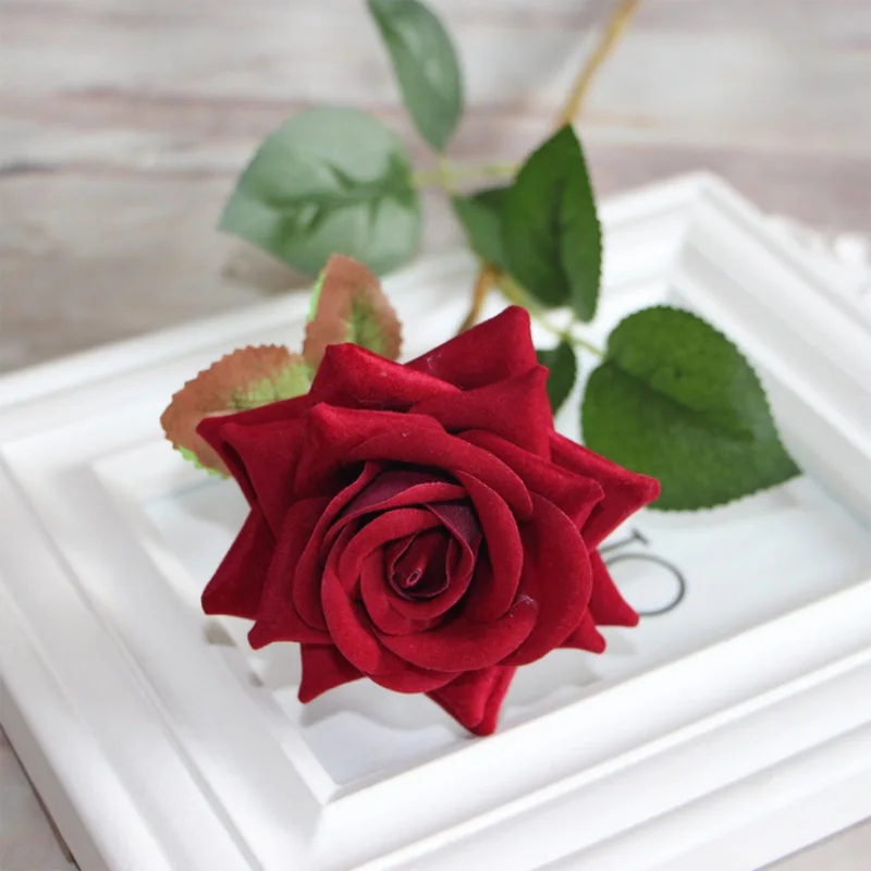 1db Selyem Rózsa Mesterséges Virág Ősszel Élénk Hamis Csokrok Otthoni Esküvői Dekoráció Fesztivál Kellékek Váza Dekoráció Hamis Virágok Kép 2