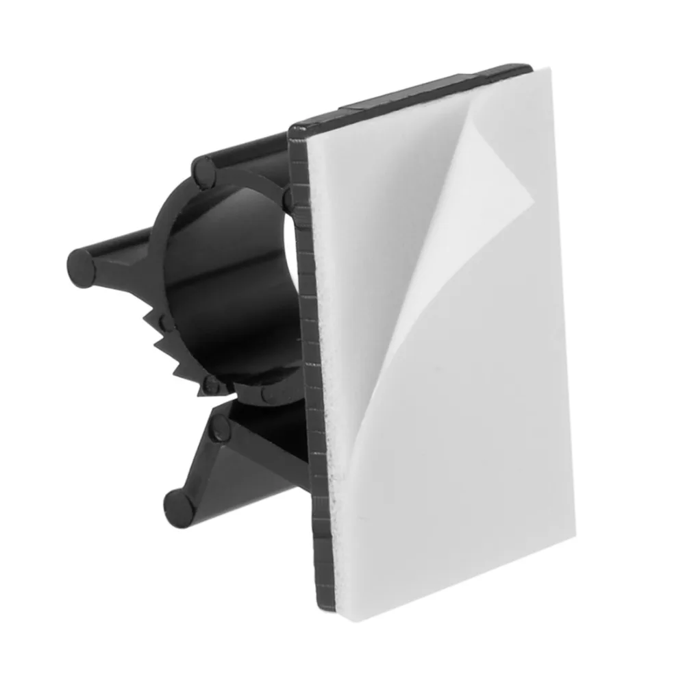 UXCELL Fekete 16 Db 7.9 mm-10.3 mm Alkalmazás Huzal Átmérője Egyéni Állítható Ragasztó Kábelt Kösse Matrica Mount helytakarékos Kép 2
