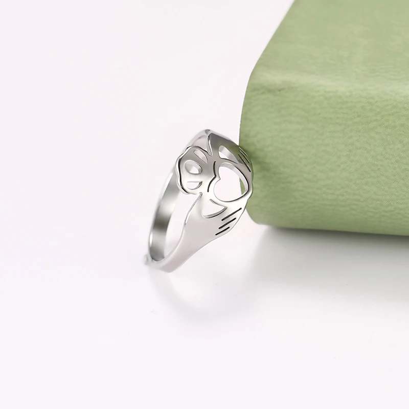 Unift Hercegnő Korona Szív Gyűrű A Nők Mese A Szerelem Ujja Gyűrűk Romantikus Pár Ékszer Eljegyzési Ajándék, Esküvői Zenekar Kép 2